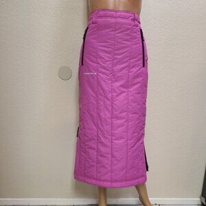 DOBSOM SWEDISH QUILTED PUFFER THERMAL PENCIL SKIRT LONG MIDI ZIP SIDE sz 34